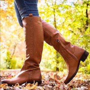Sam Edelman Prina Riding Boots Cognac
